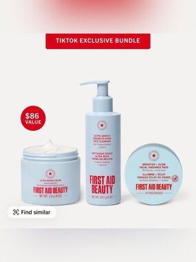 New! First Aid Beauty Sensitive Skin Full Routine Exclusive Bundle